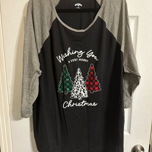 Christmas Graphic Raglan Tee